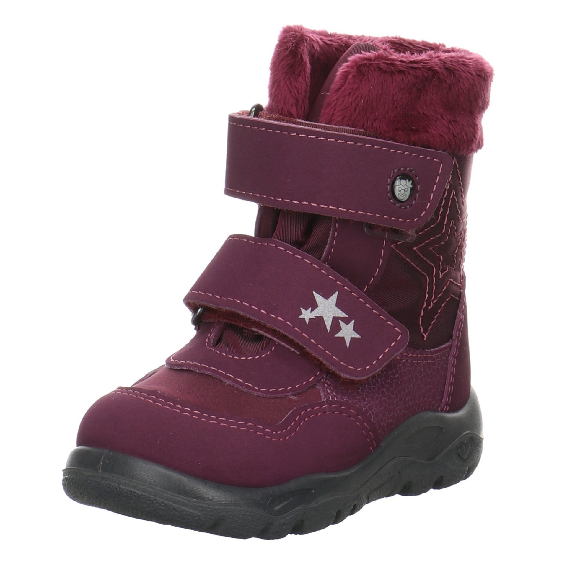 Synthetikkombination Finja Klettboots merlot (380) gemustert Winterboots Synthetikkombination Ricosta