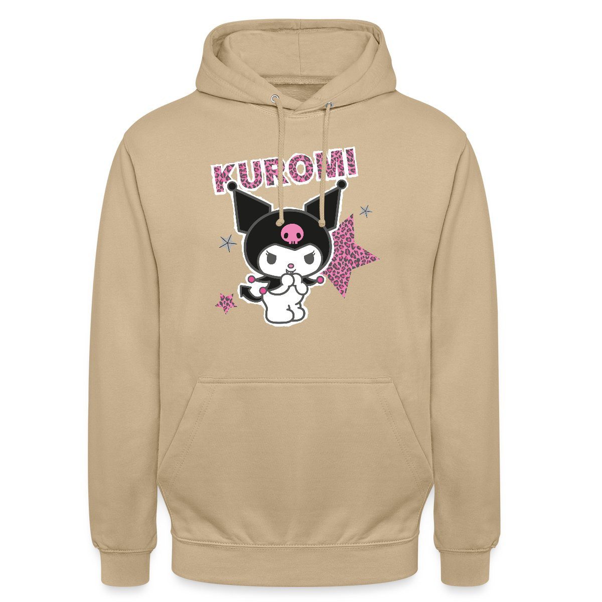Hoodie Kuromi Mit Schriftzug Leo Stil Unisex Hoodie