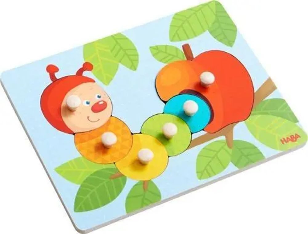 Puzzle Greifpuzzle Raupe Mina, Puzzleteile