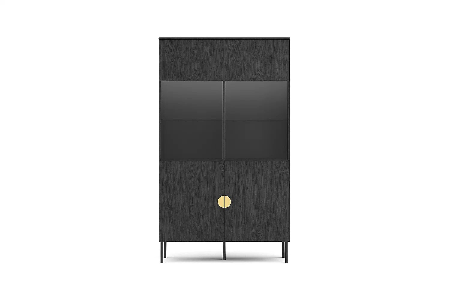 Home affaire Vitrine BELLOT Vitrineschrank mit 2 Türen, verglast, mit viel Stauraum Standvitrine/Glasvitrine, matt Hochschrank, Maße B/T/H: 106/40/187 cm – Bild 4 von 5