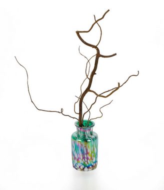 Bubble-Store Dekovase mit irisierendem Farbverlauf (bunte Vase), Glasvase Höhe 13 cm