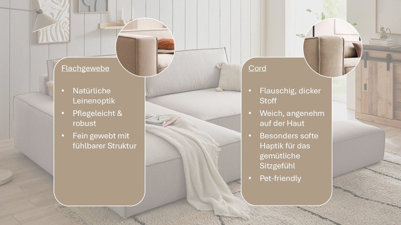 Home affaire Ecksofa NEU: SHERWOOD XXL 284, Big-Sofa L-Form, tiefe Sitzfläc günstig online kaufen