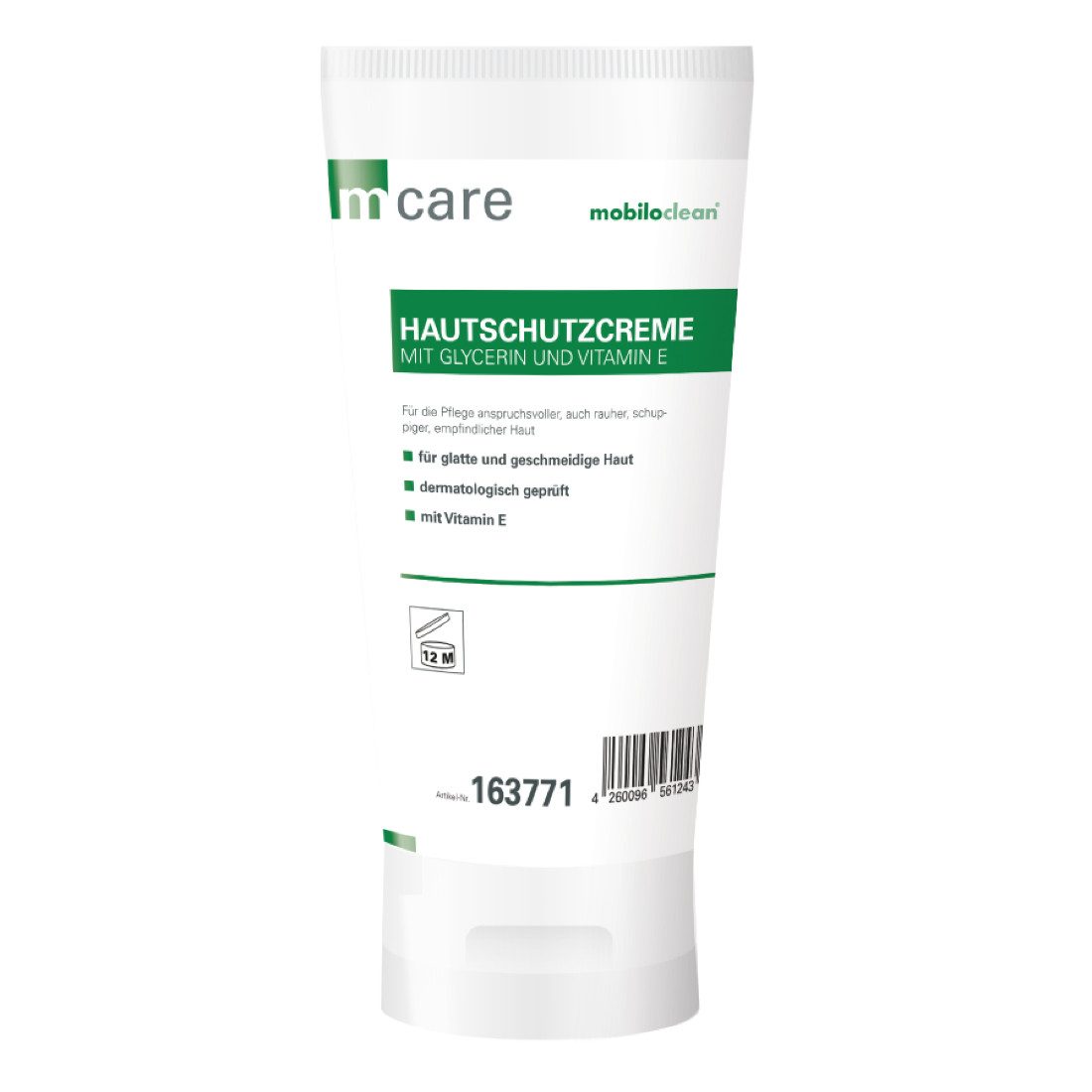 Mobiloclean Hautcreme mcare Hautschutzcreme w/o Emulsion, mit Glycerin und Vitamin E