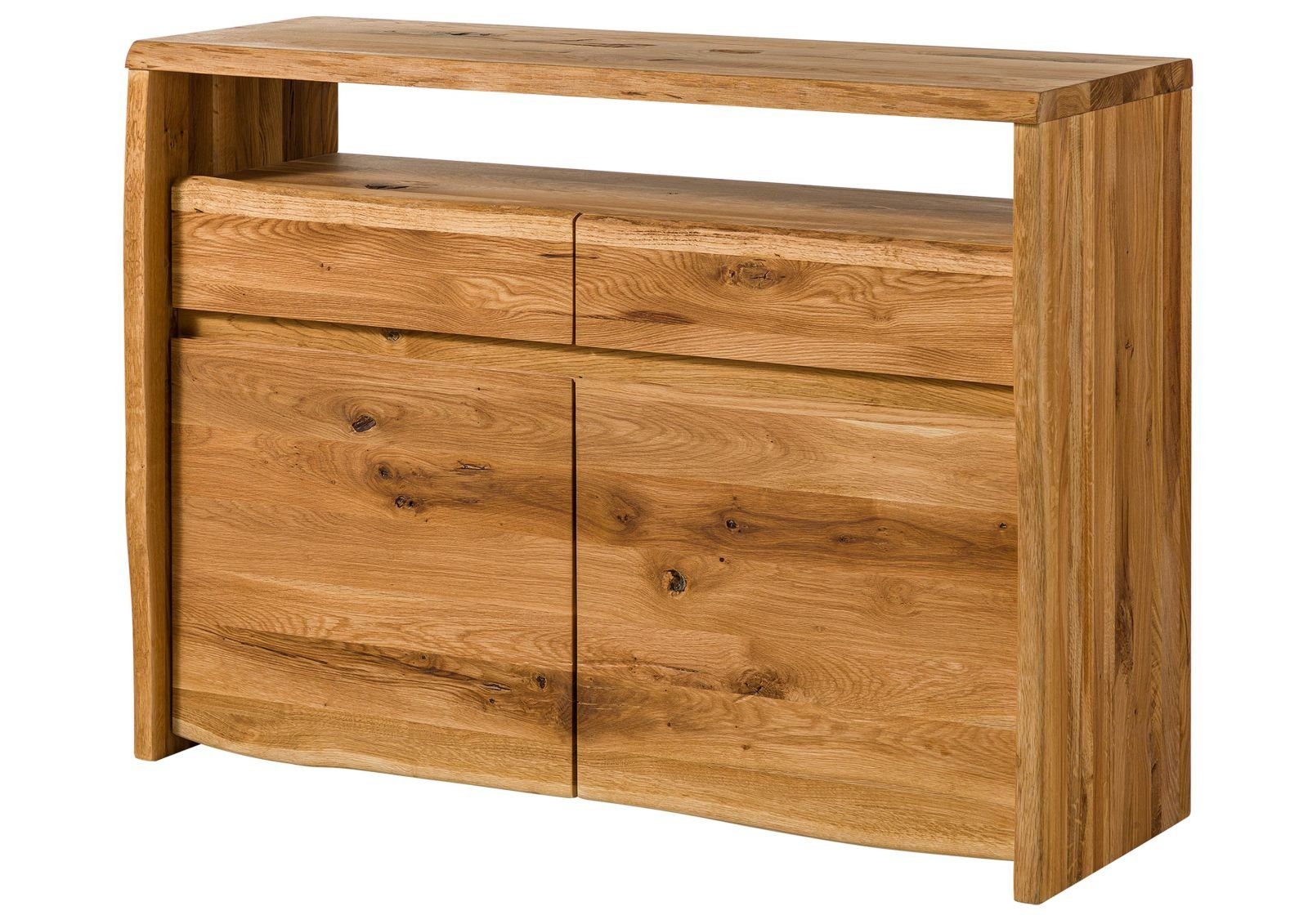 Massivmoebel24 Sideboard (Massivholz), Sideboard Wildeiche 131x45x96 natur geölt PURE OAK #103