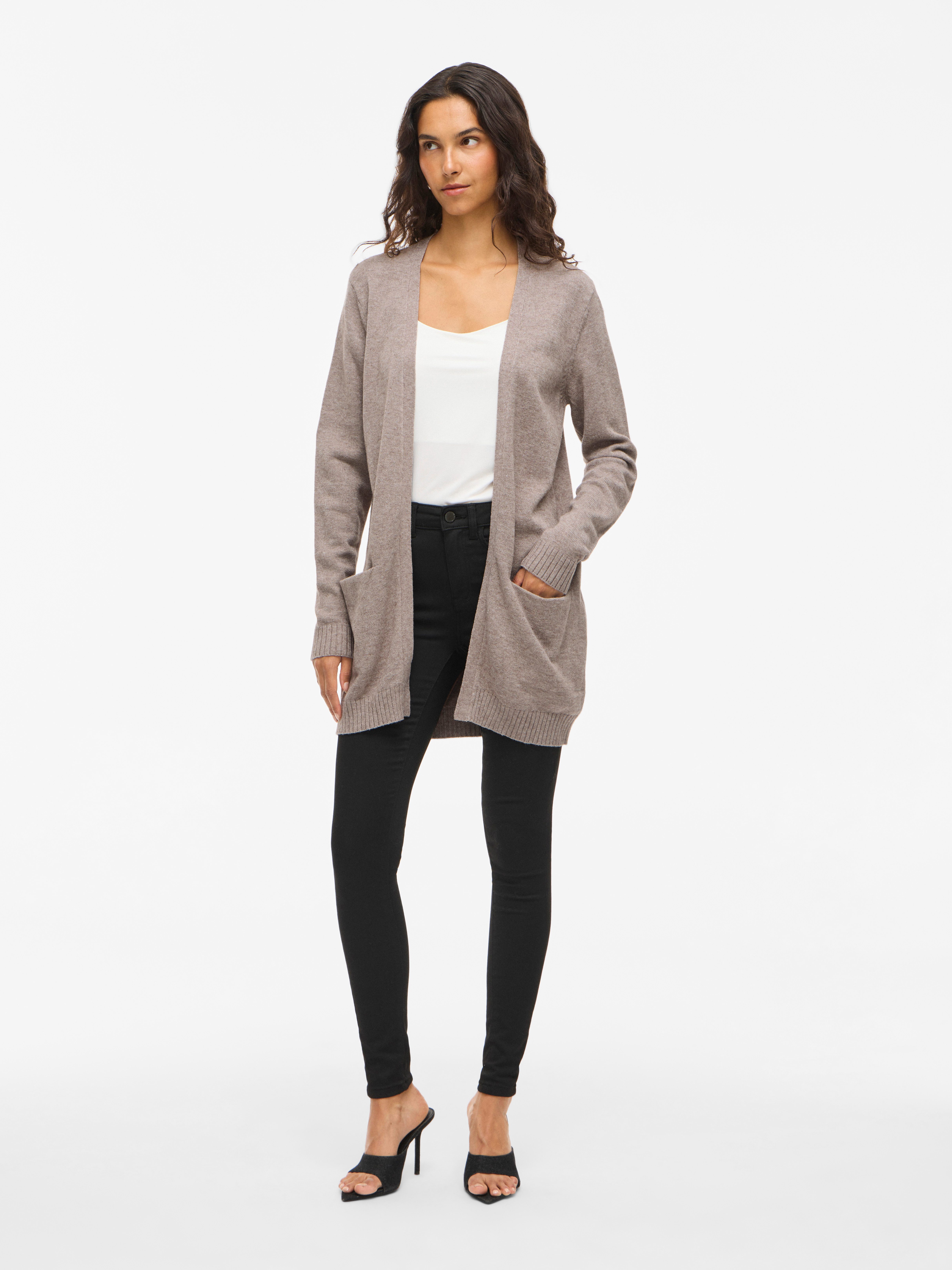 Vila Strickjacke VIRIL OPEN L/S KNIT CARDIGAN - NOOS Viskosemischung, regular fit – Bild 3 von 5