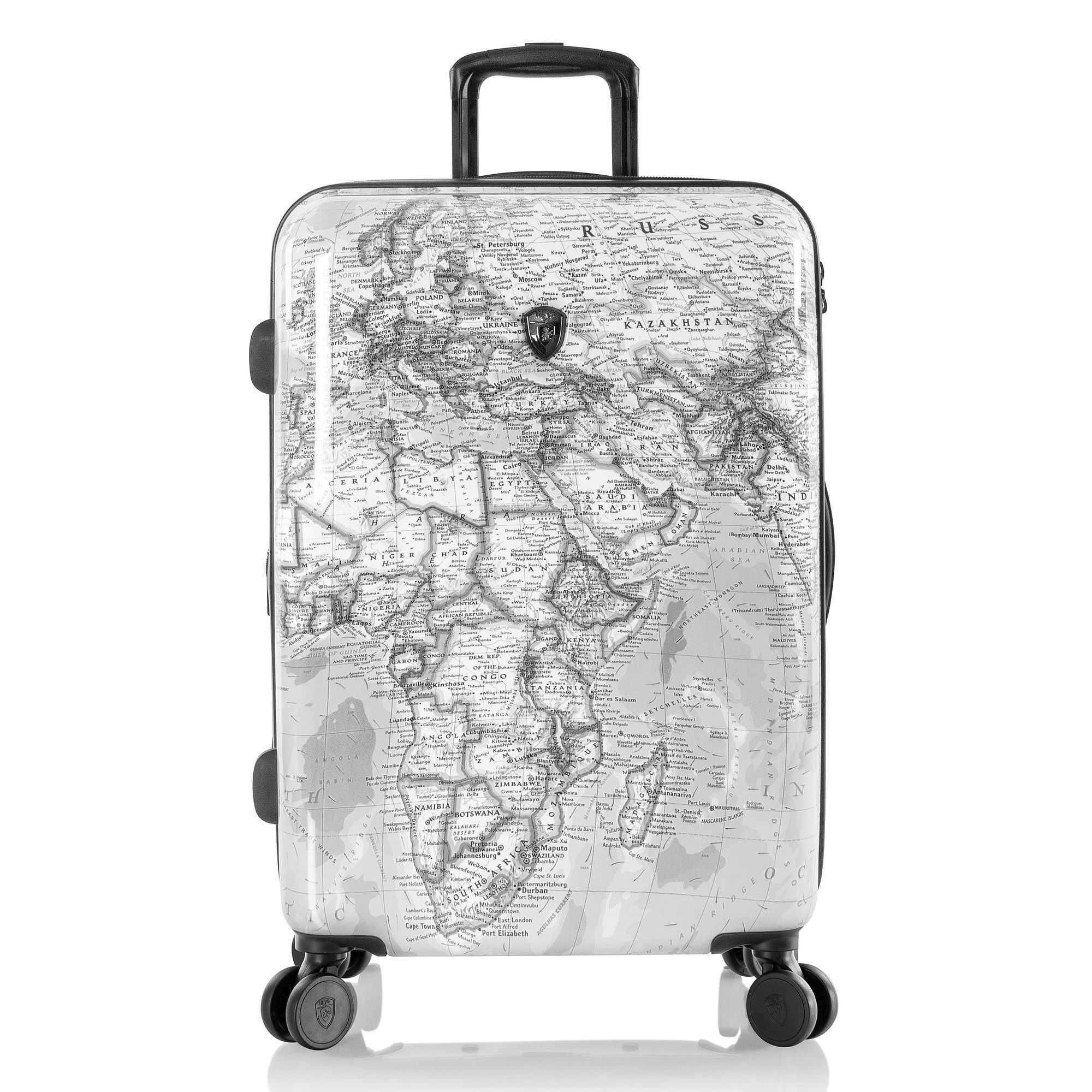 black-white world map