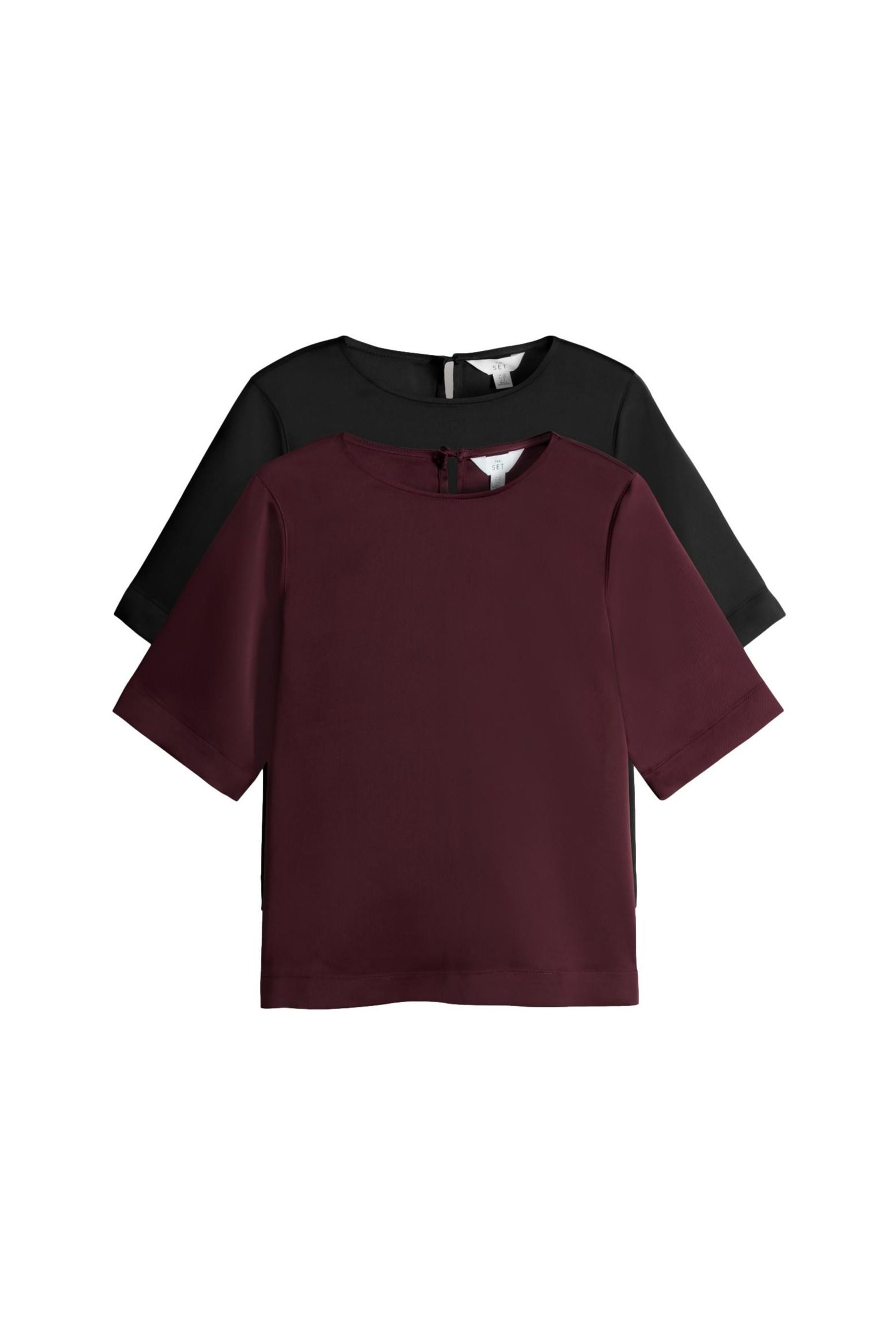 Shirtbluse The Set Satin-Oberteile, 2er-Pack