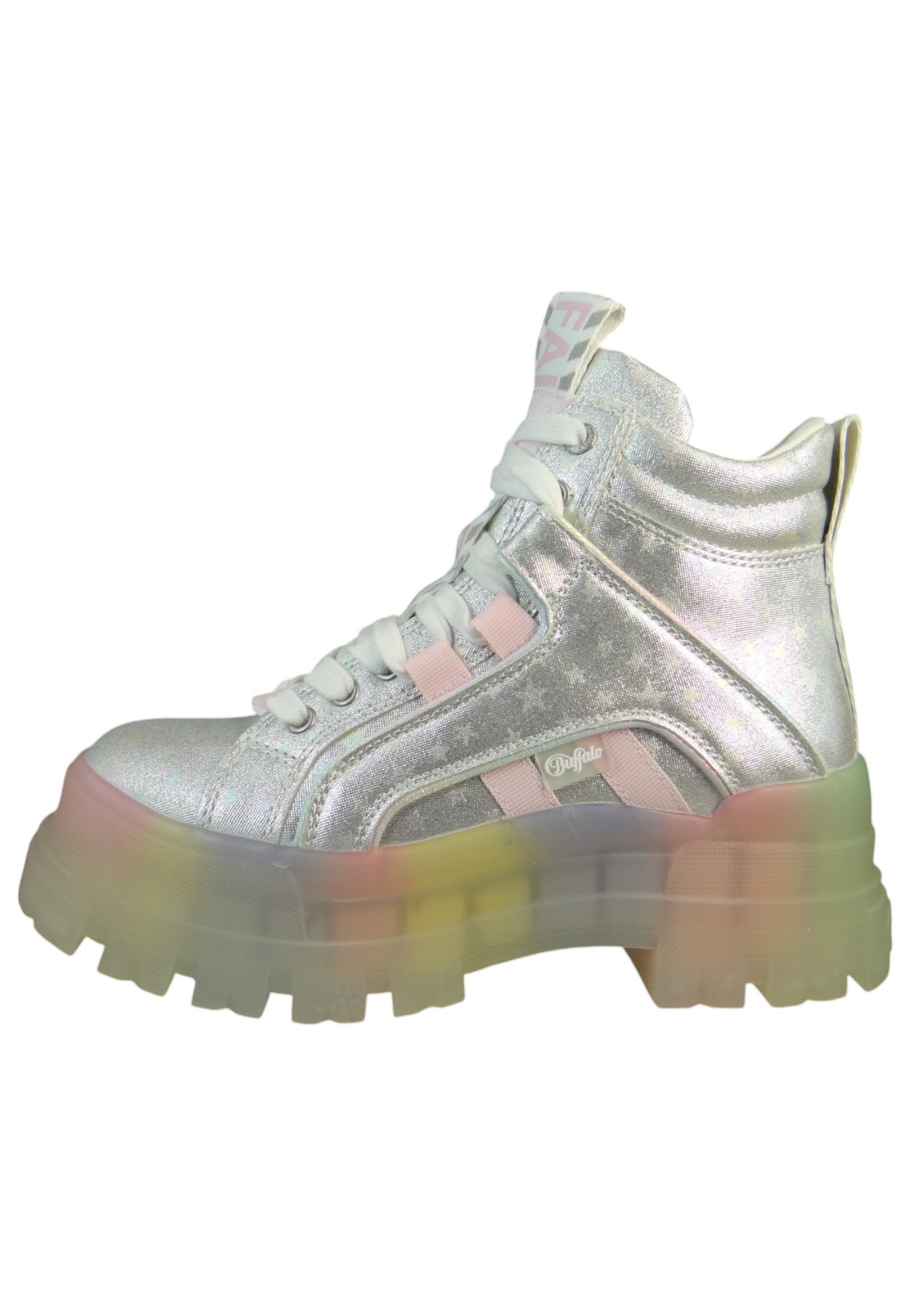 Buffalo 1622571 Aspha NC Mid Silver Pastell Multi Sneaker