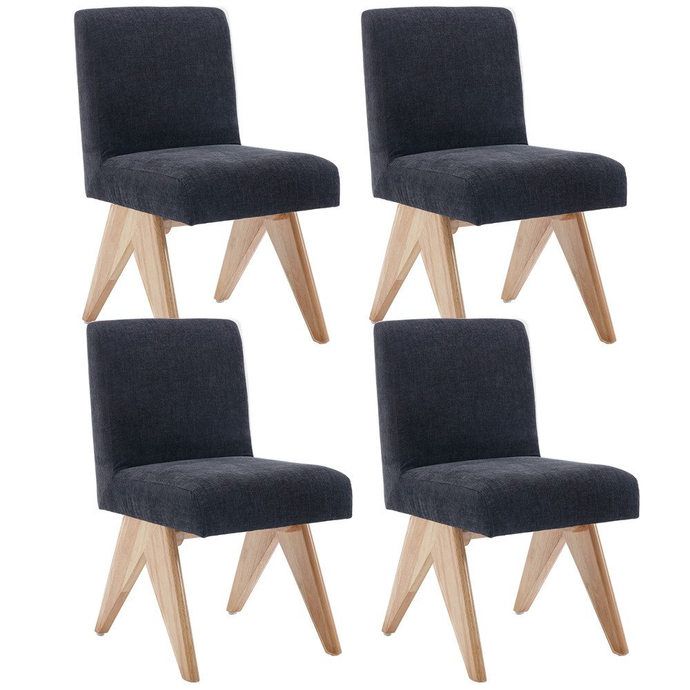WAHSON OFFICE CHAIRS Esszimmerstuhl 2er Set Küchenstühle aus Chenille, Polsterstuhl ohne Armlehnen (4 St)