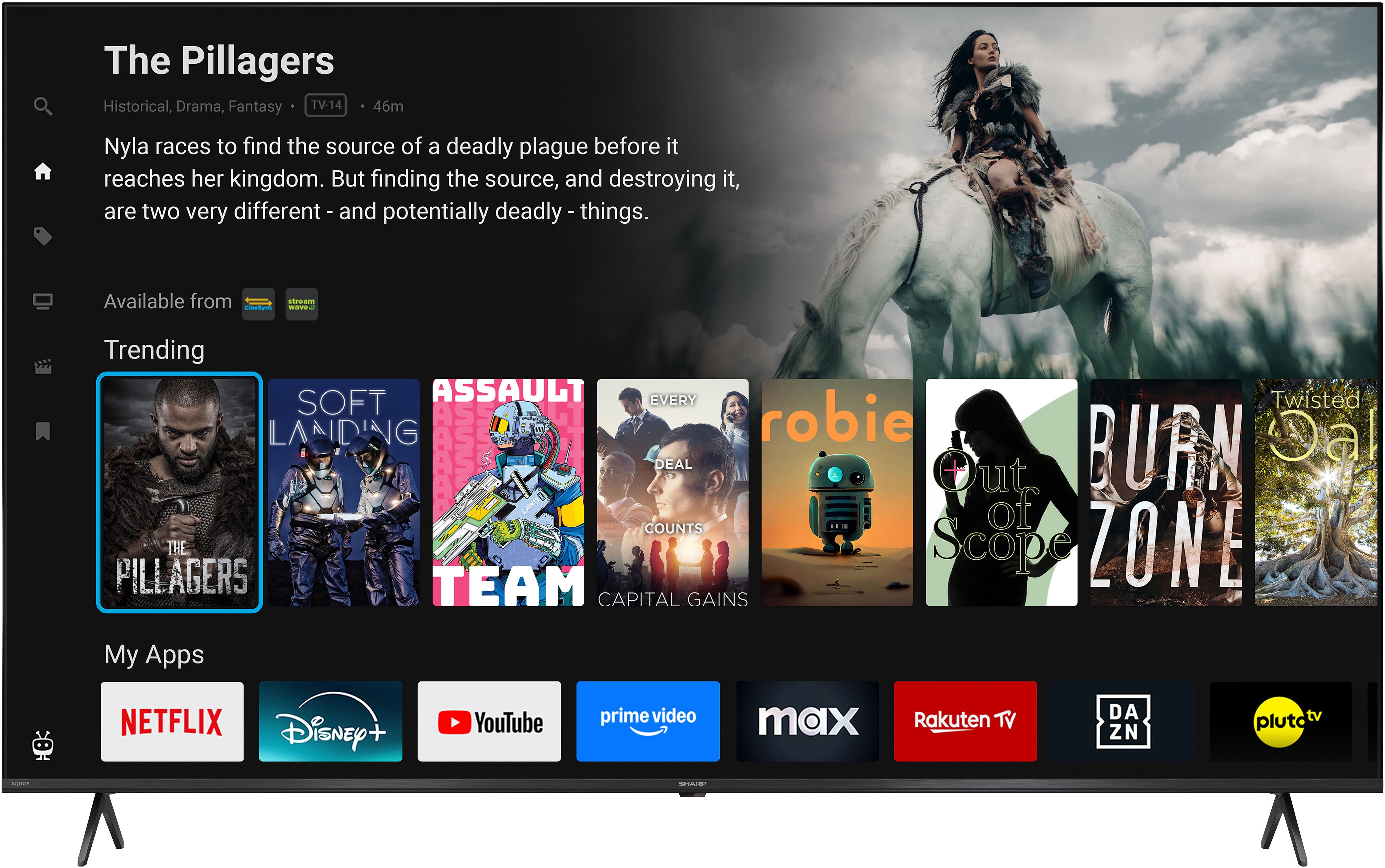 Sharp 4T-C65HMx QLED-Fernseher (164 cm/65 Zoll, 4K Ultra HD, Smart-TV)