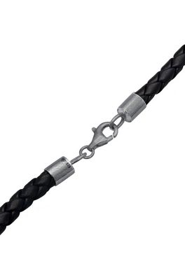 Kuzzoi Kette mit Anhänger Herren Lederkette Arrow Pfeil Oxidiert 925 Silber