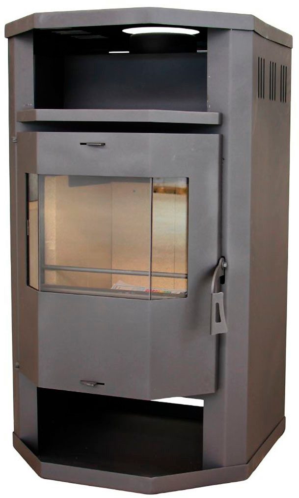 Kaminofen Prismo Stahl, 6,4 kW, Zeitbrand