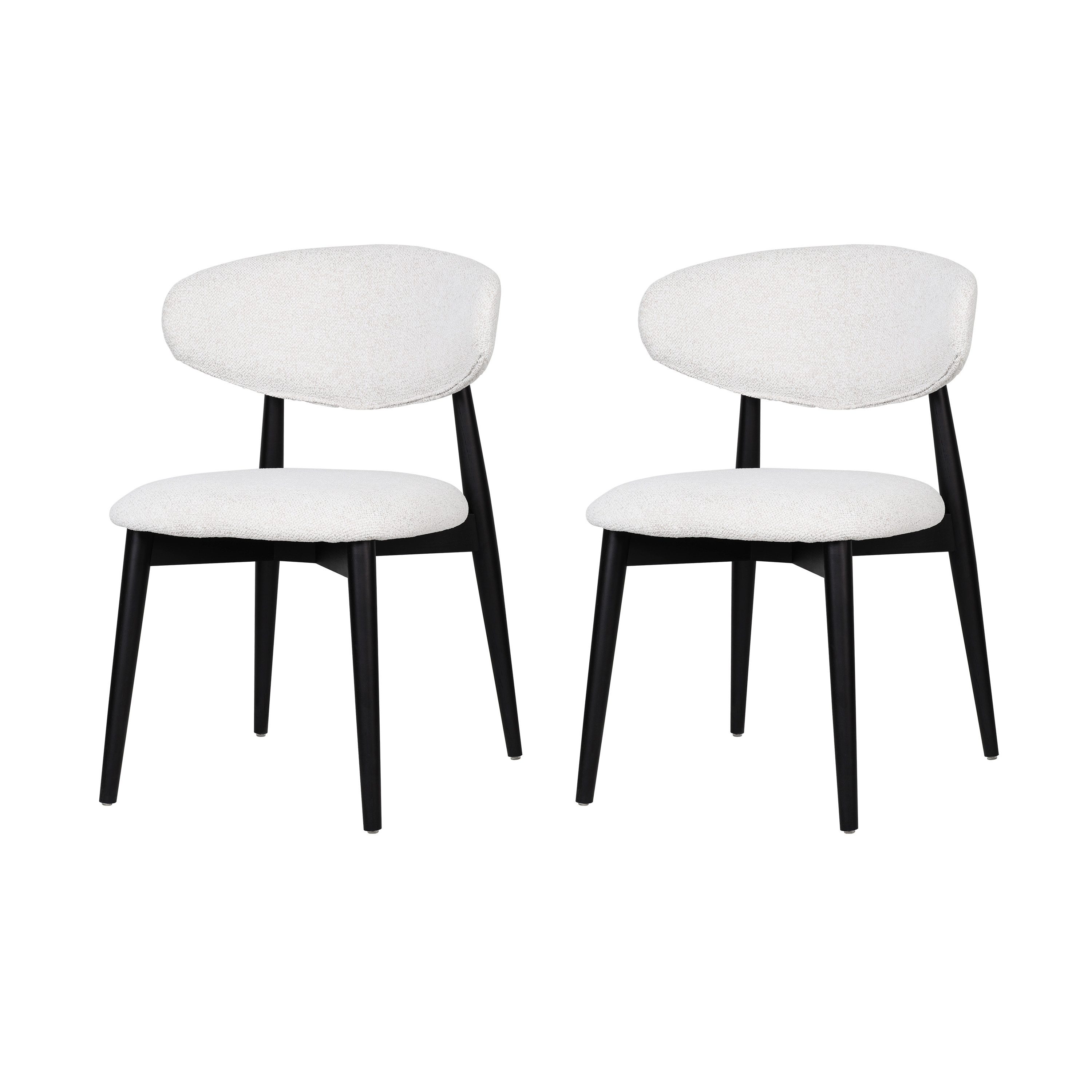 VECHOO Esszimmerstuhl 2er-set moderner Polsterstuhl Holzstuhl Wallace, Naturrahmen (2 St), Küchenstuhl, Wohnzimmerstuhl