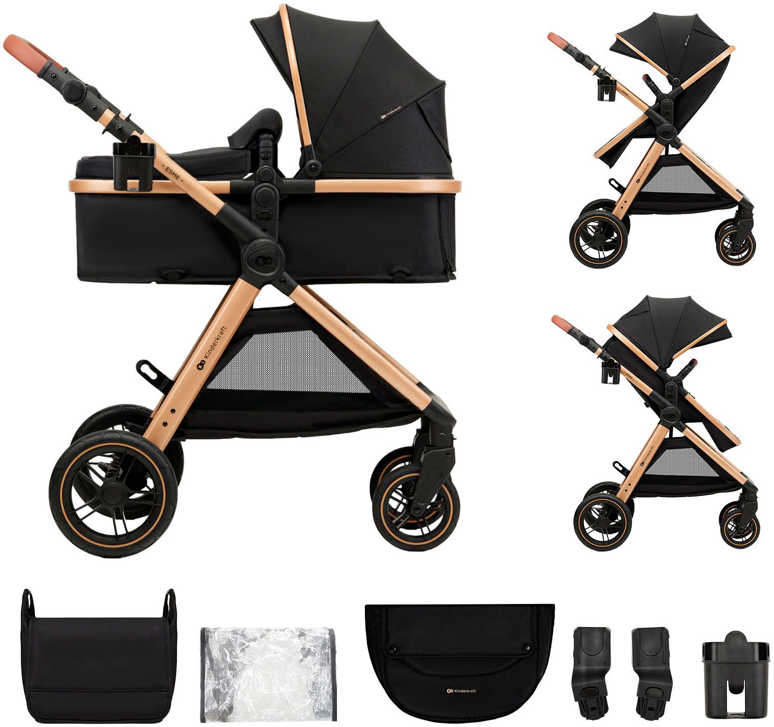 Kinderkraft Kombi-Kinderwagen ESME 3IN1, (Set)