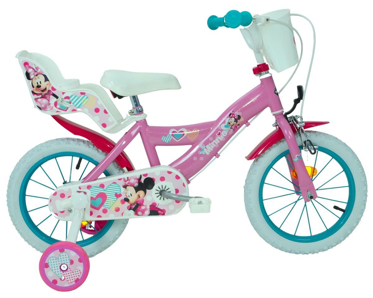 Kinderfahrrad Fantasy 16 Zoll Kinder Mädchen Fahrrad weiß/rosa Puppensitz Korb 