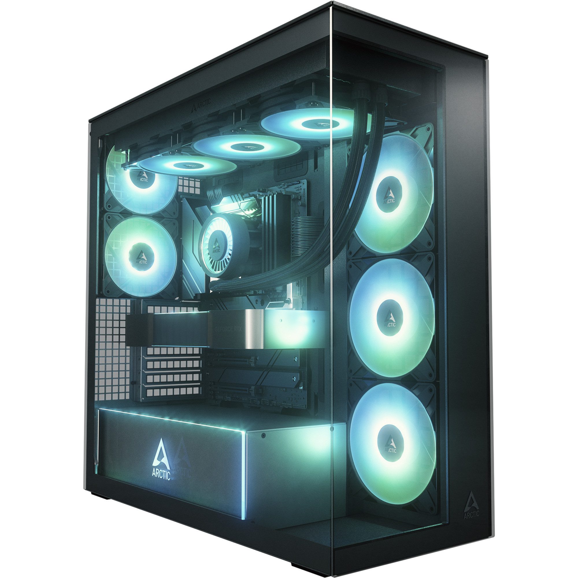 Arctic PC-Gehäuse ARCTIC Xtender Mirror Black Design, Tower-Gehäuse