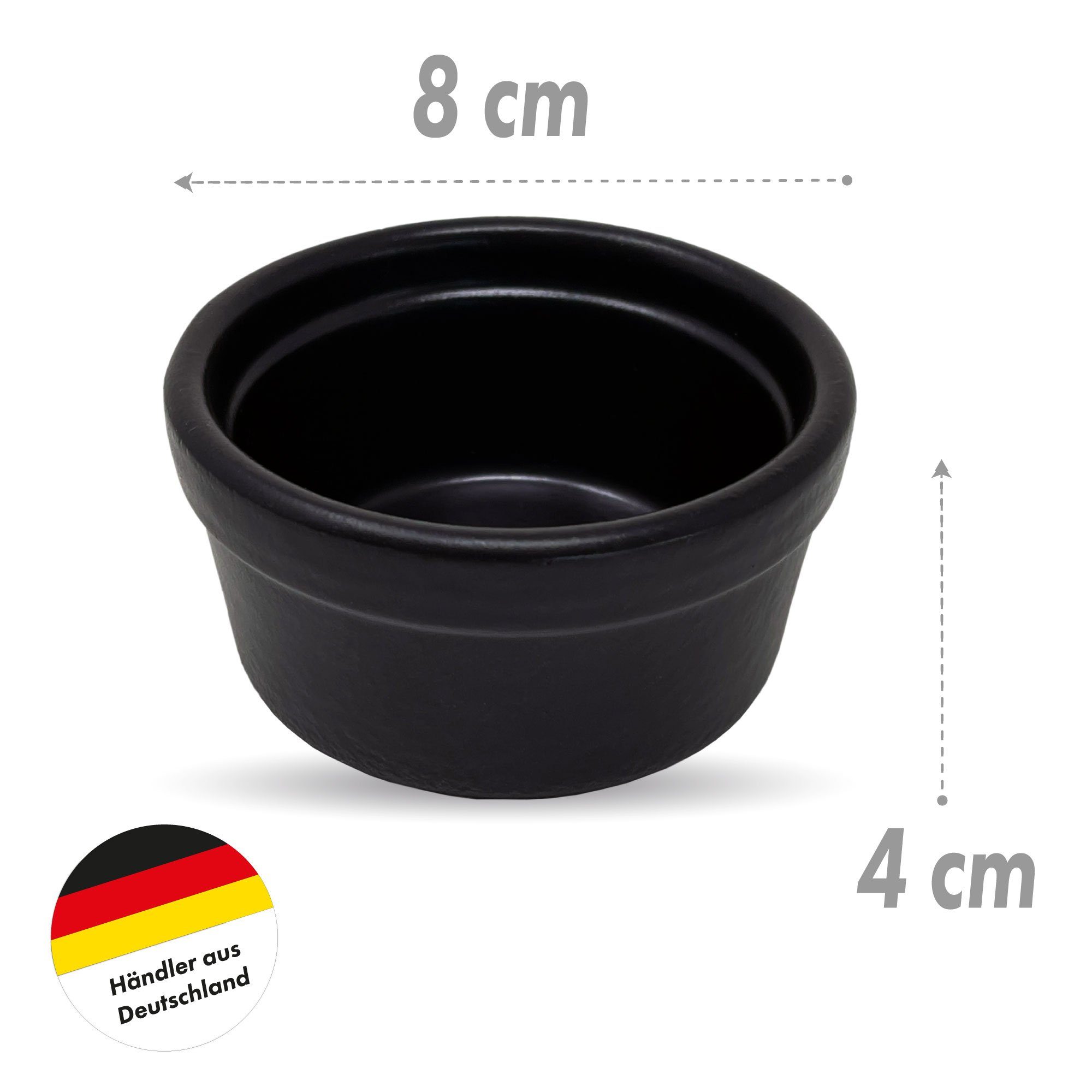 Schalen & Chips für Süßes Black Snackschalen Mini Dip- 6x ToCi Tapas-Schale Saucen Tapas