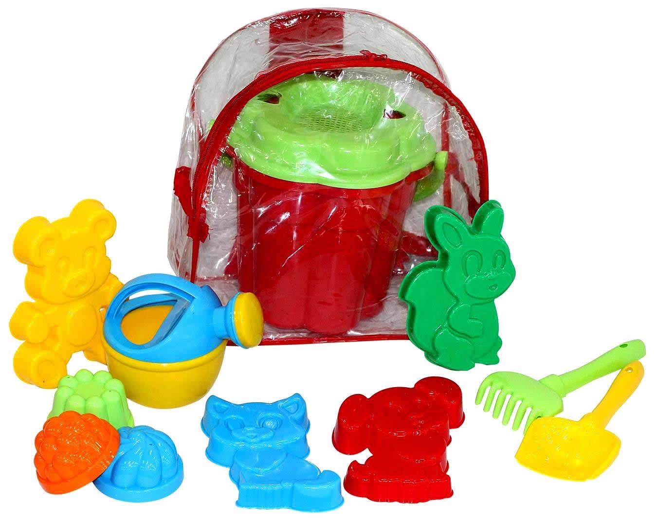 Polesie Sandform-Set Polesie Sandset Blume Nr. 168 im Rucksack Sandspielzeug 12-tlg, (Set)