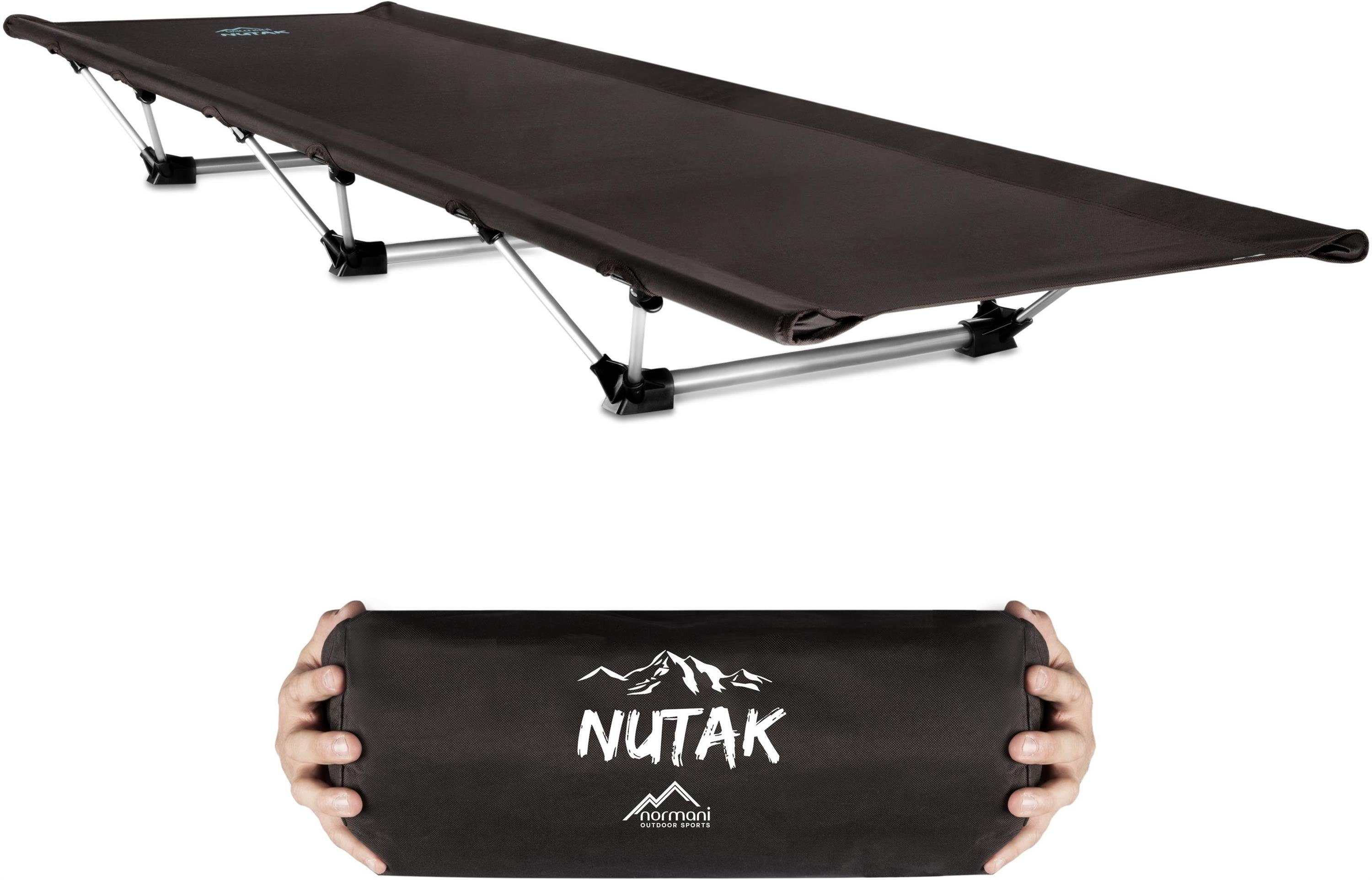normani Feldbett Campingbett Nutak Ultraleichtes Klappbett Alu Feldbett Faltbares Reisebett - NUR 2985g!