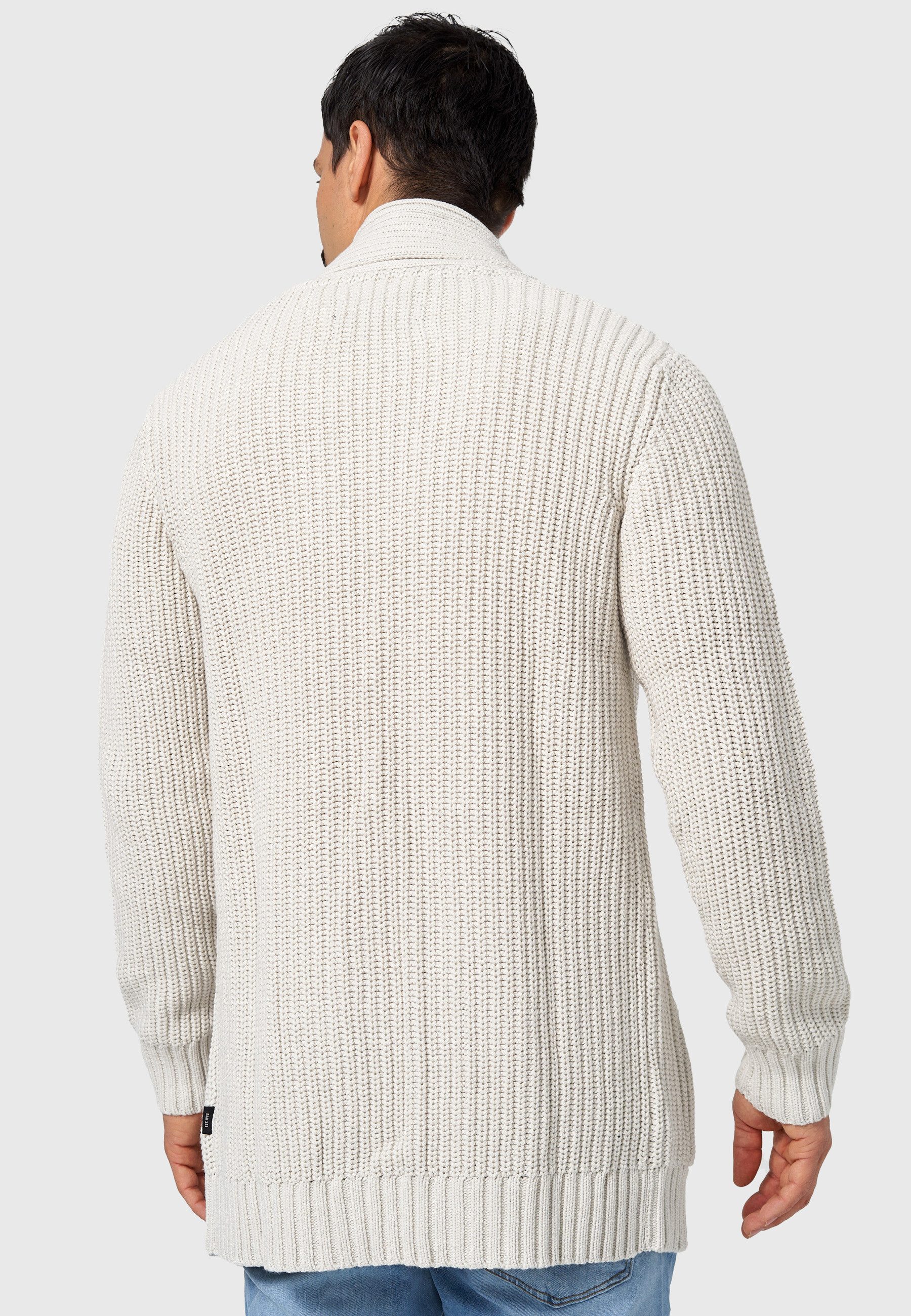 Indicode Strickjacke Herren Anaheim Herrenstrickjacke mit 2 aufgesetzten Taschen