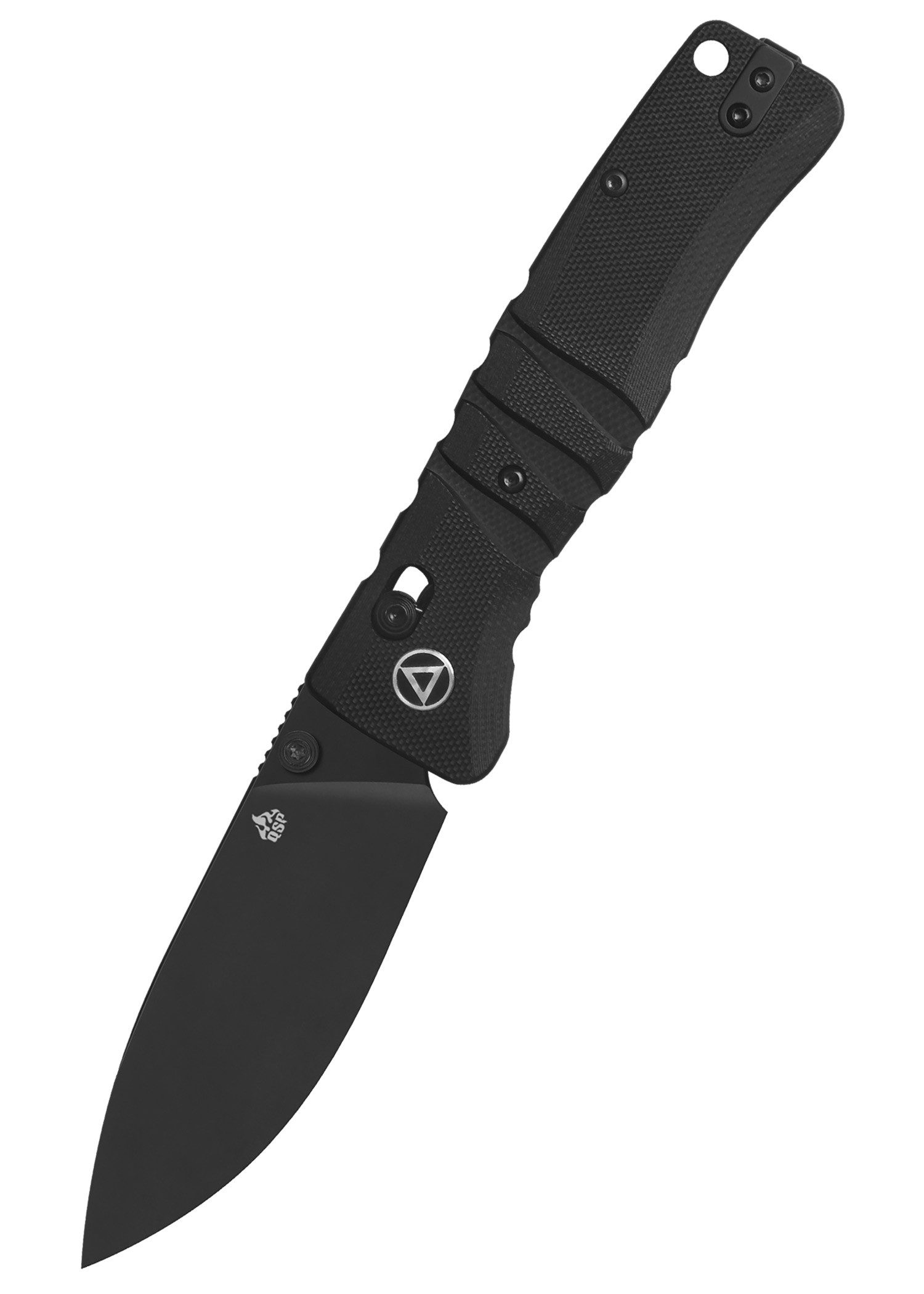 QSP Taschenmesser QSP Ripley Einhandmesser aus 14C28N Stahl in schwarz, (1 St), Edelstahlklinge, Daumenpin