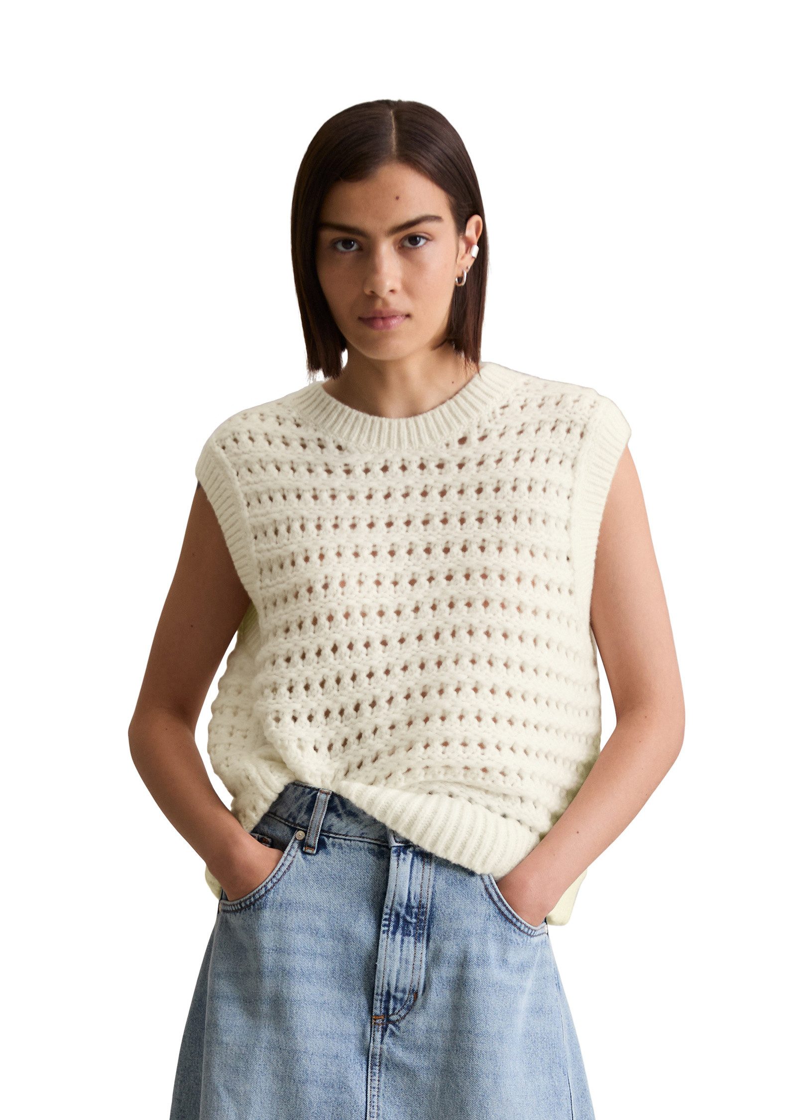 Marc O'Polo DENIM Rundhalspullover aus softem Schurwolle-Mix günstig online kaufen