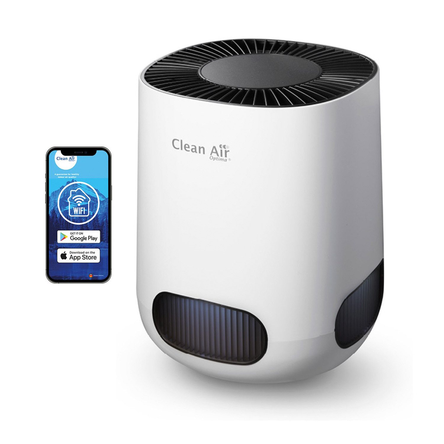 Clean Air Optima Luftreiniger Intelligenter HEPA UV-Ionisator - CA-502 Desktop Smart, für 20 m² Räume, Intelligent Particle Sensor und digitaler Monitor