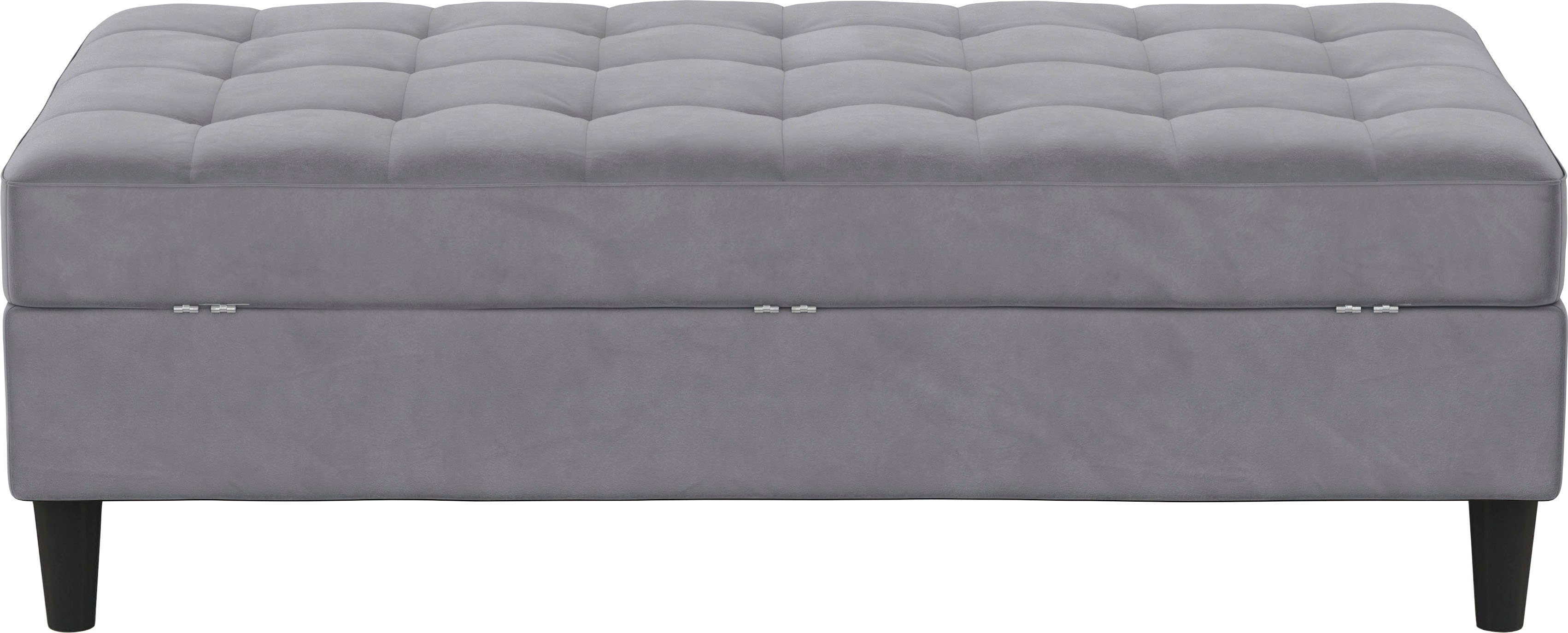 Dorel Home Stauraumhocker Presley, Polsterhocker mit Stauraum, frei im Raum stellbar, Sitzhöhe 43 cm