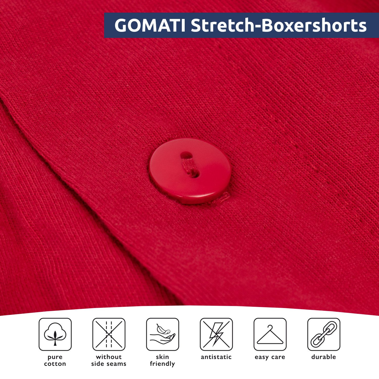 Gomati Boxershorts Herren Jersey Boxershorts Stretch Shorts aus Baumwolle ( günstig online kaufen