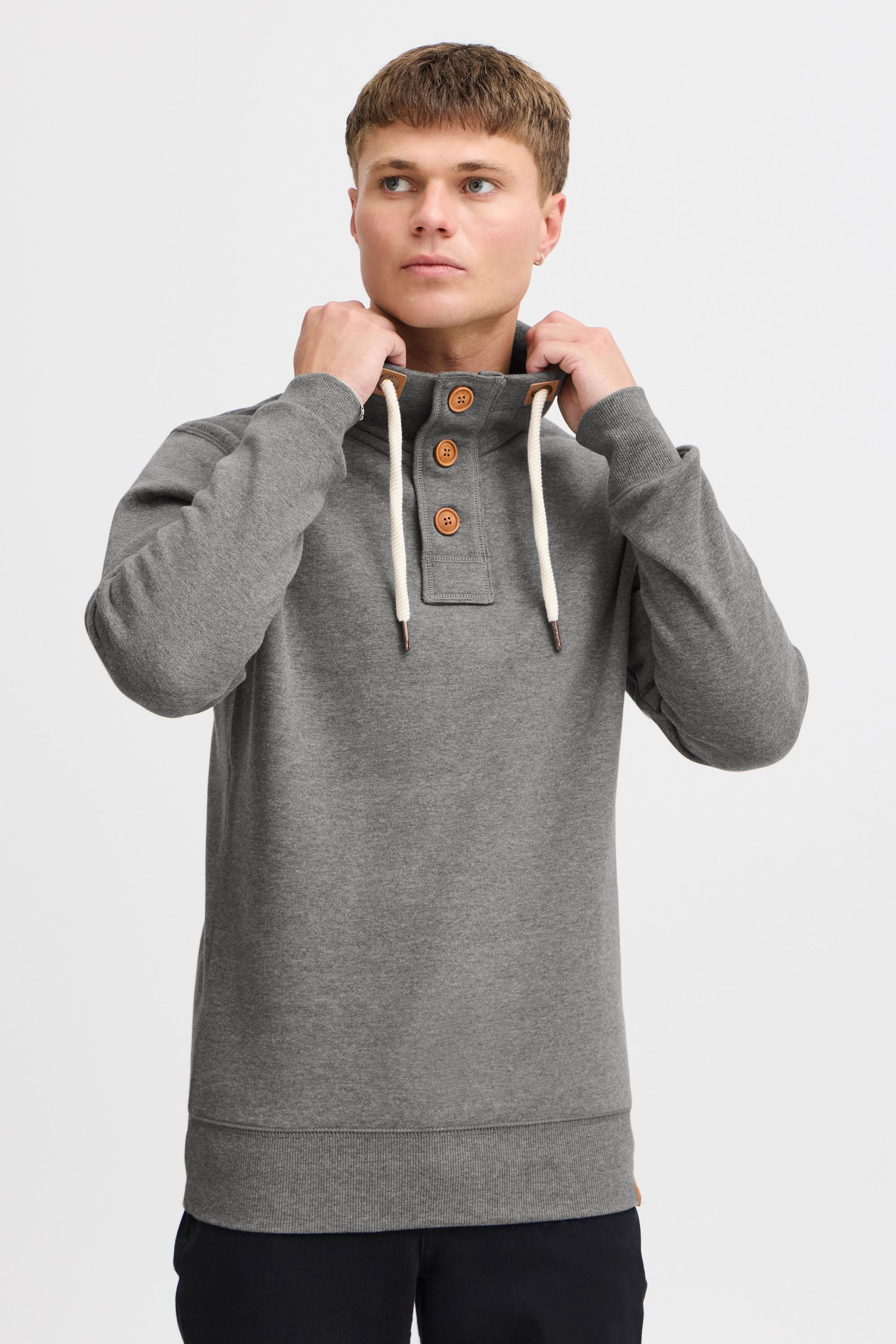 !Solid Stehkragenpullover SDTripTroyer Sweatpullover mit Knopfleiste günstig online kaufen