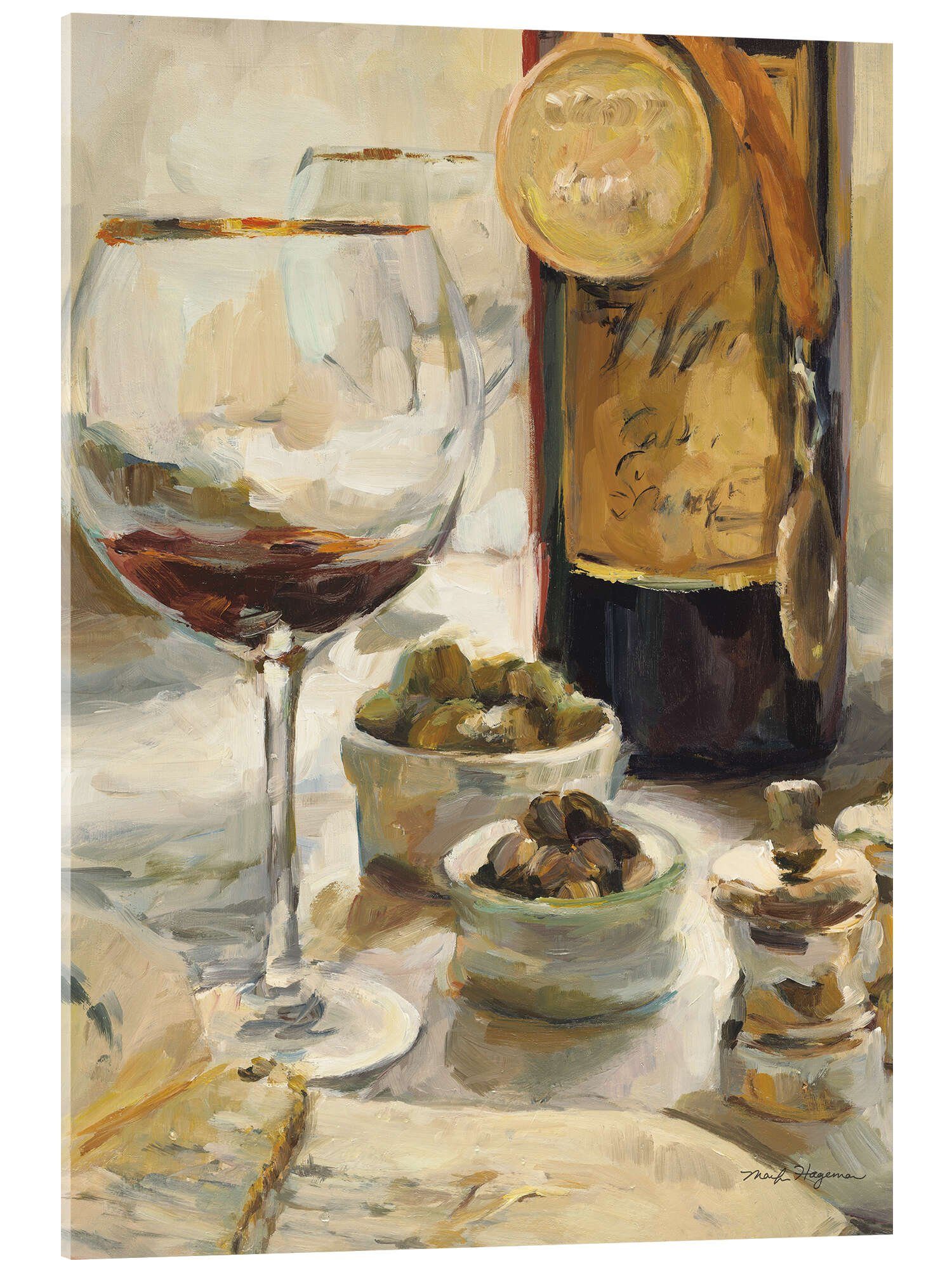 Posterlounge Acrylglasbild Marilyn Hageman, Preisgekrönter Wein I, Küche Rustikal Malerei