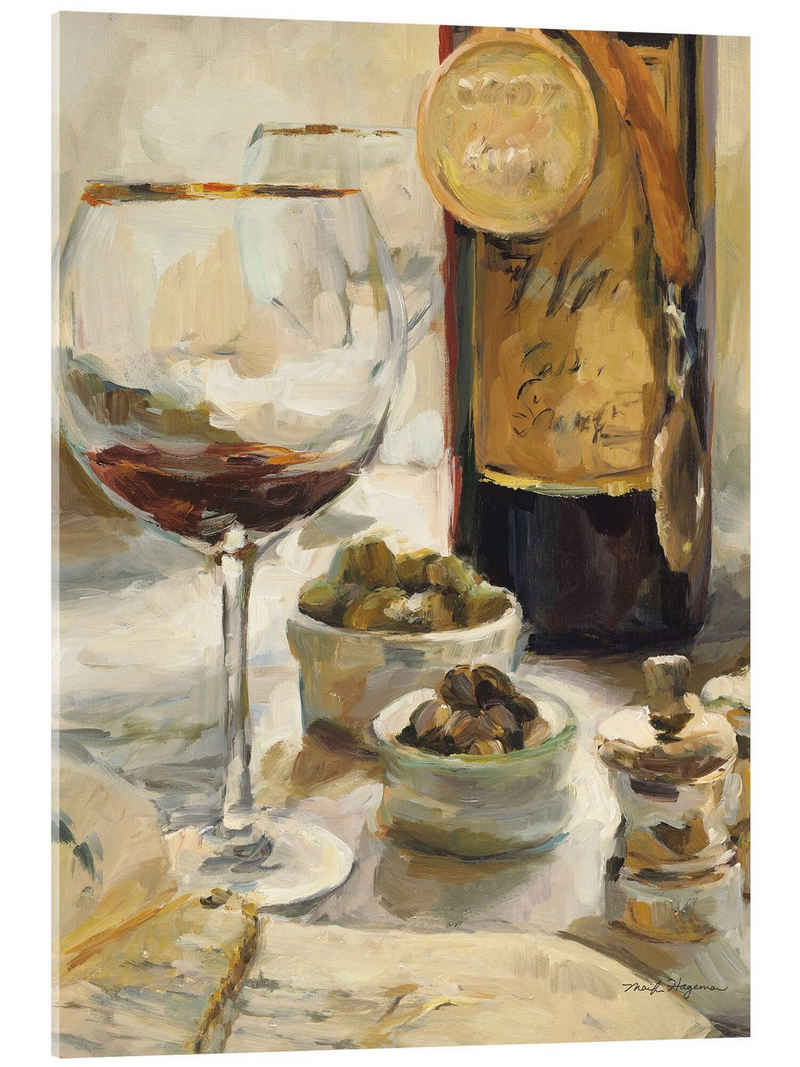 Posterlounge Acrylglasbild Marilyn Hageman, Preisgekrönter Wein I, Esszimmer Rustikal Malerei