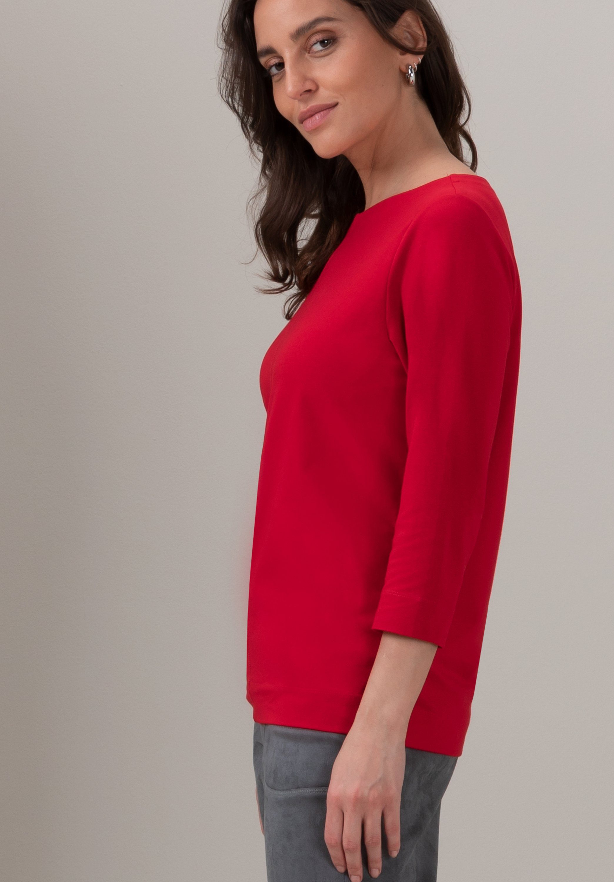 bianca Look DIELLA red modernem angesagten 3/4-Arm-Shirt in Trendfarben pepper und