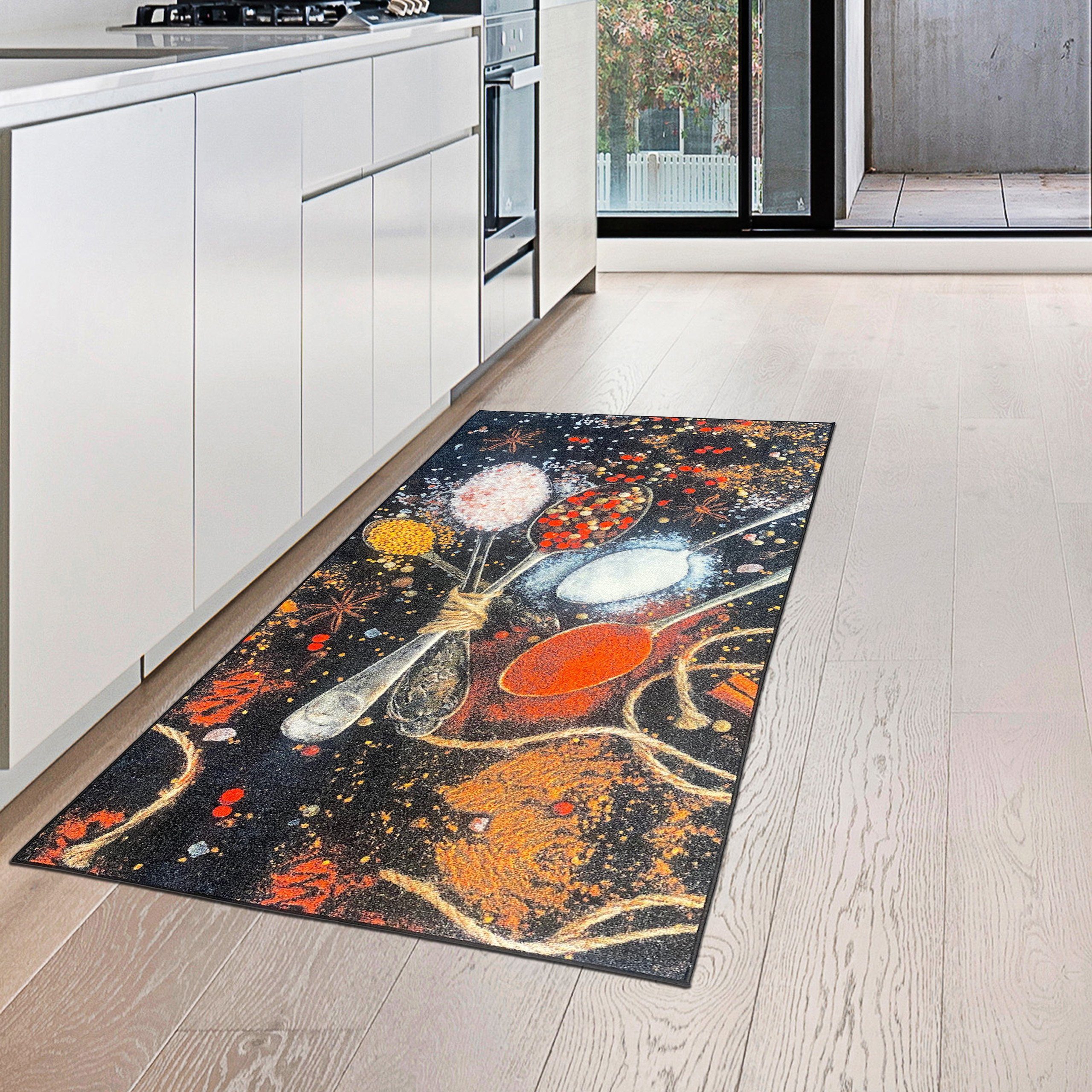 gelb Höhe: Teppich-Traum, rot, mit Küchenläufer Teppich mm rechteckig, 5 Gewürzen Teppich Waschbarer in