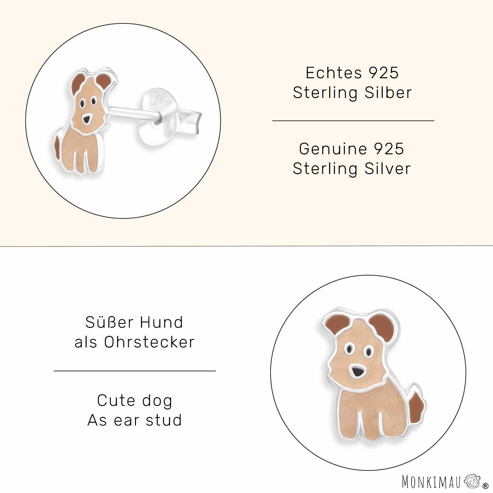 Monkimau Ohrring-Set Terrier Hunde Ohrringe aus 925 Silber, Hypoallergen