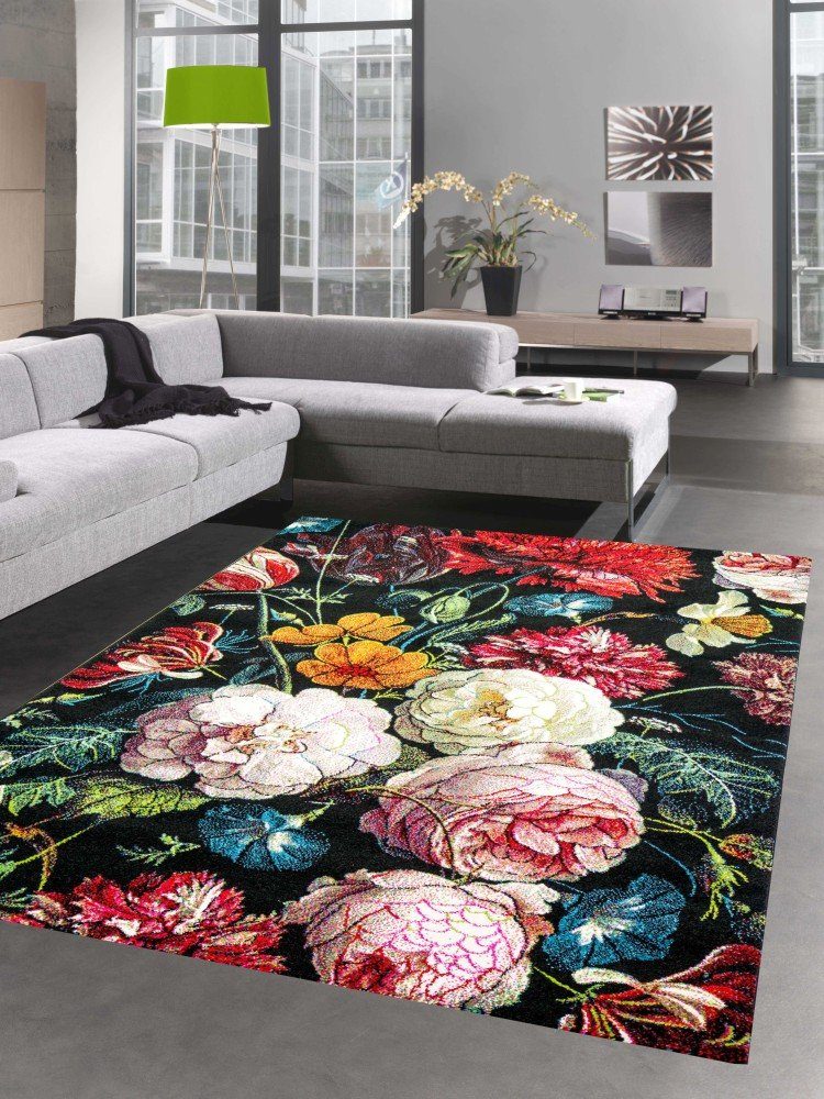 Carpetia Teppich Teppich Wohnzimmer Designerteppich Blumen Blumenstrauß sch günstig online kaufen