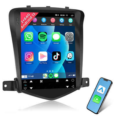 Hikity Android 9,7 Zoll Touchscreen HD GPS für Chevrolet Cruze J300 2008-2012 Autoradio (Kapazitiver Touchscreen mit hoher Auflösung, Kabelloses Carplay Android Auto)