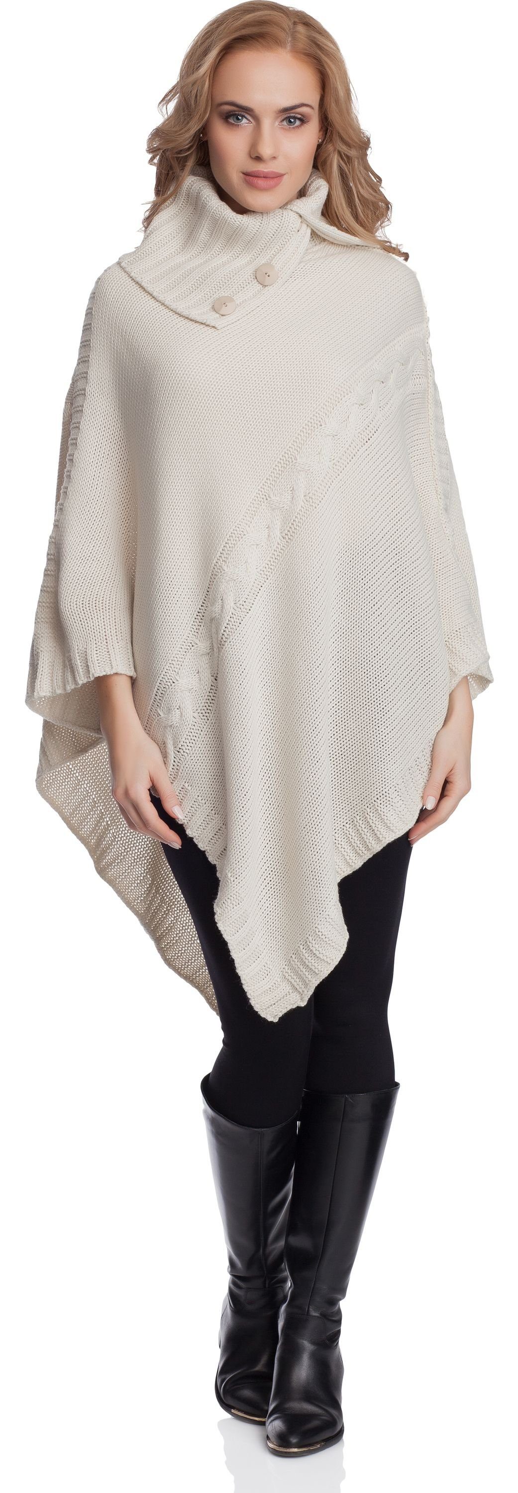 Merry Style Strickponcho Damen Poncho 2V3T1