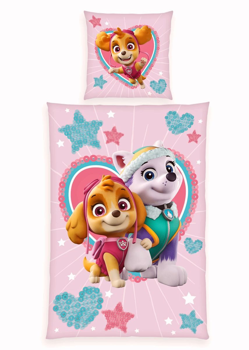 Herding Kinderbettwäsche 135x200cm Paw Patrol Herz Patrouille, Renforcé, 2 günstig online kaufen