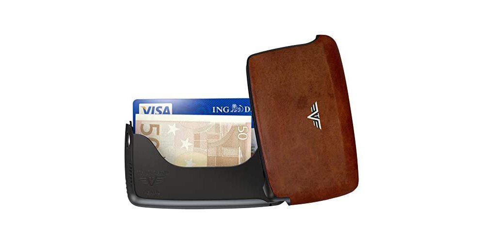 TRU VIRTU Kartenetui Tru Virtu Kartenetui, Kartenschutzhülle, echtes Leder, mit RFID Blocker, 8 x Kreditkarten