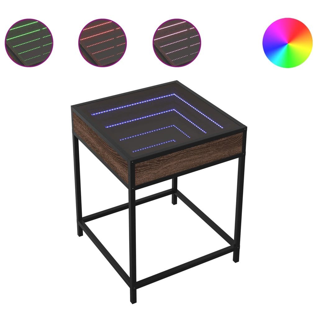 vidaXL Couchtisch Couchtisch mit Infinity-LED Braun günstig online kaufen