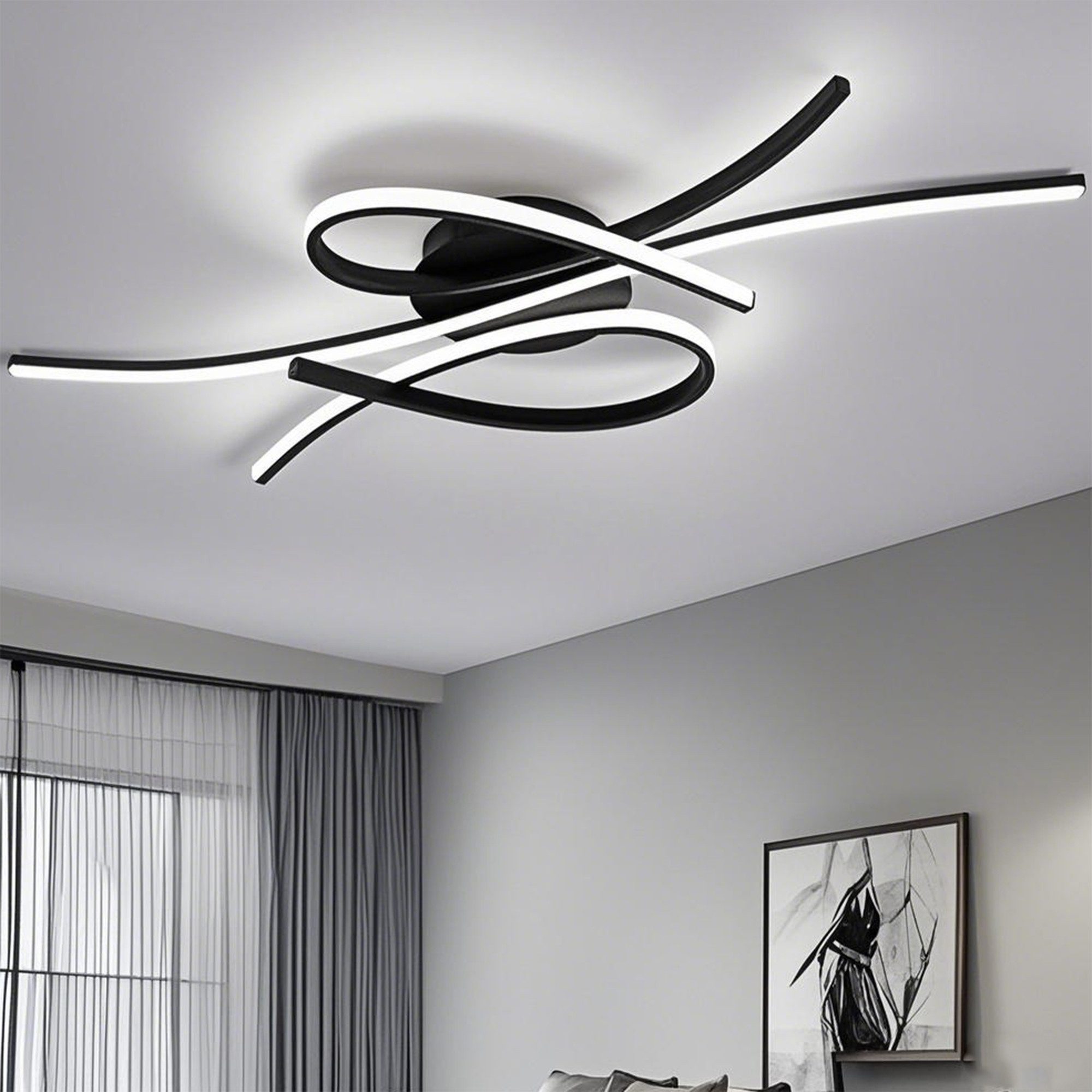 Masbekte Deckenleuchte 100cm LED Deckenlampe, Stufenlos günstig online kaufen