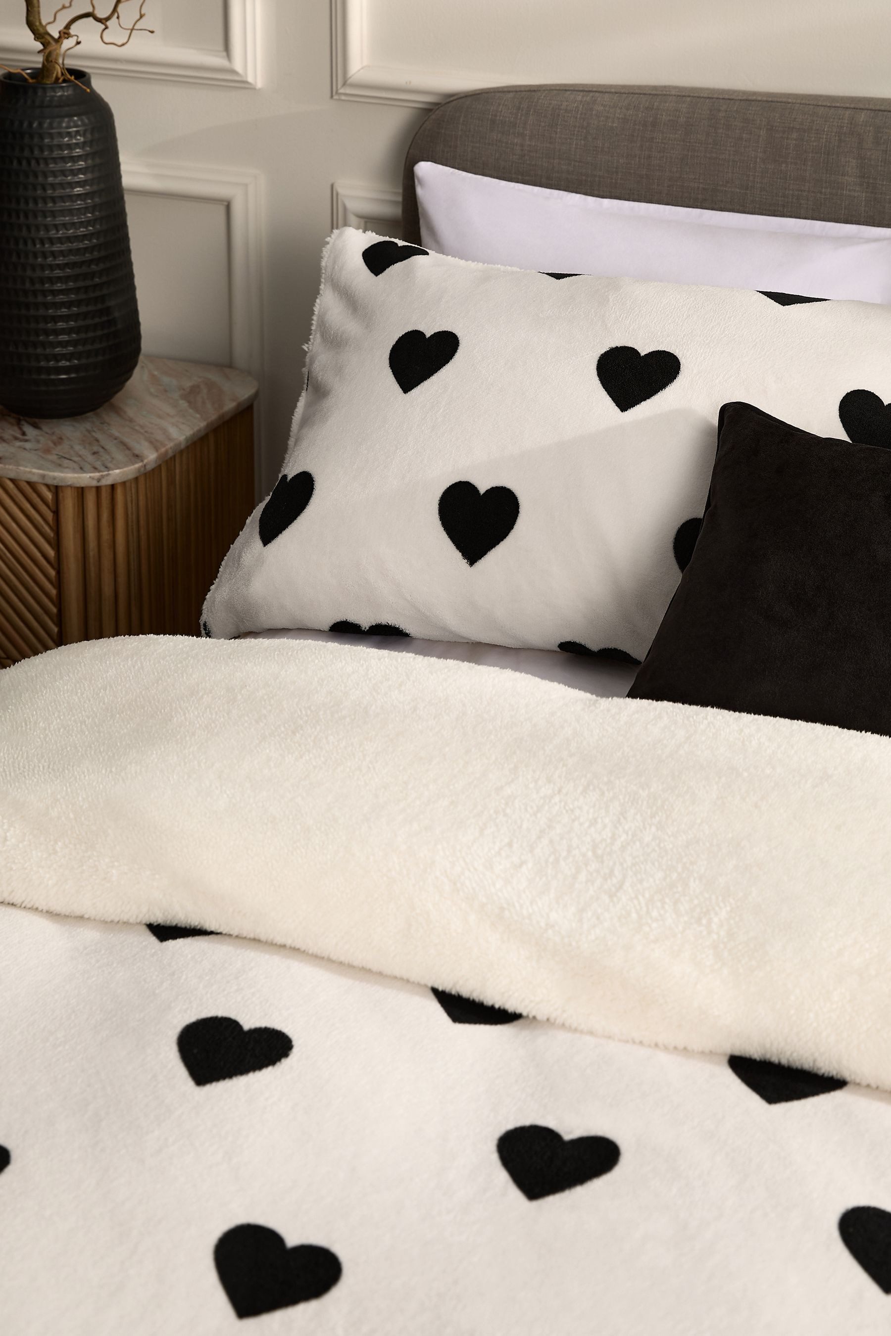 Next Bett-Set Kissen- und Bettbezug im Set aus Fleece, Herz, Bezug: Polyest günstig online kaufen