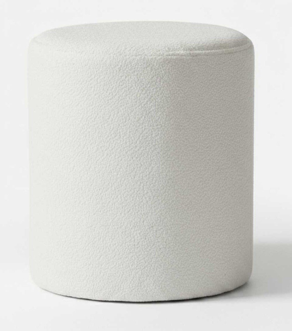 Xlmoebel Beiger Hocker aus weichem Stoff für gemütliches Ambiente, Made in Europa