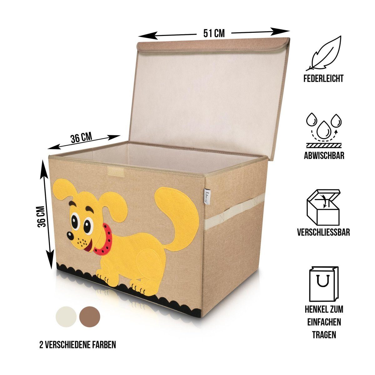 Lifeney Faltbox Aufbewahrungsbox mit Deckel Hund, günstig online kaufen