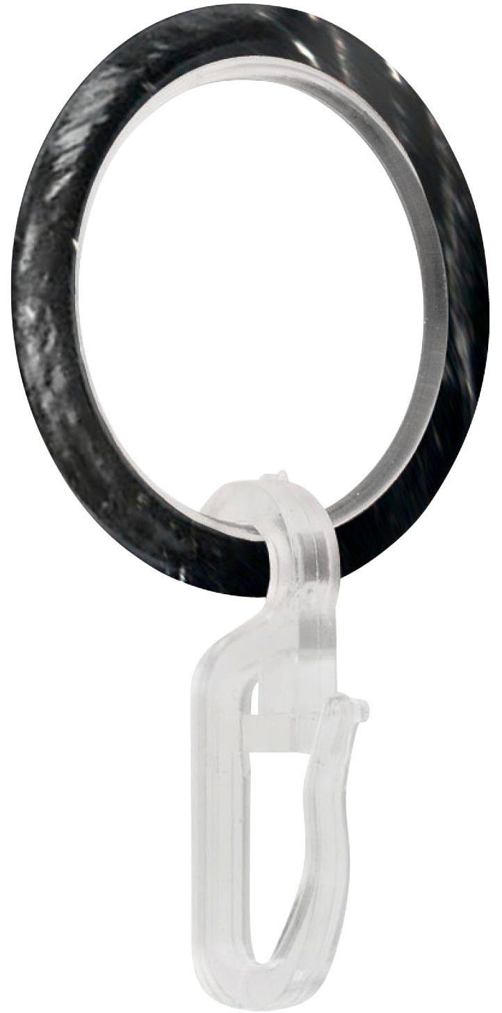 Gardinenring Ring mit Haken, GARESA, (10-St), für Durchmesser bis 16 mm,  einfache Montage