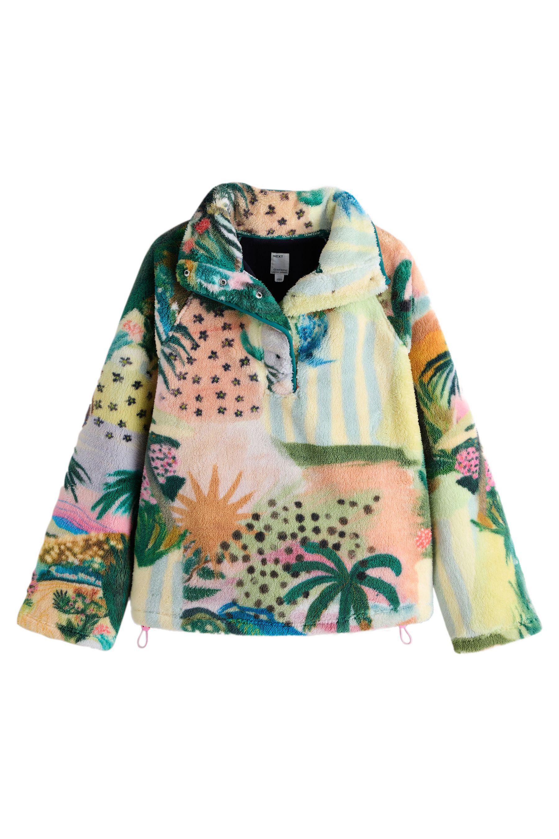 Next Fleecepullover Oberteil aus Borg-Fleece mit Print (1-tlg)