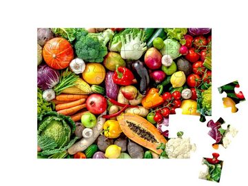 puzzleYOU Puzzle Sortiment von frischem Obst und Gemüse, 48 Puzzleteile, puzzleYOU-Kollektionen Gemüse, Leicht, 500 Teile, 1000 Teile
