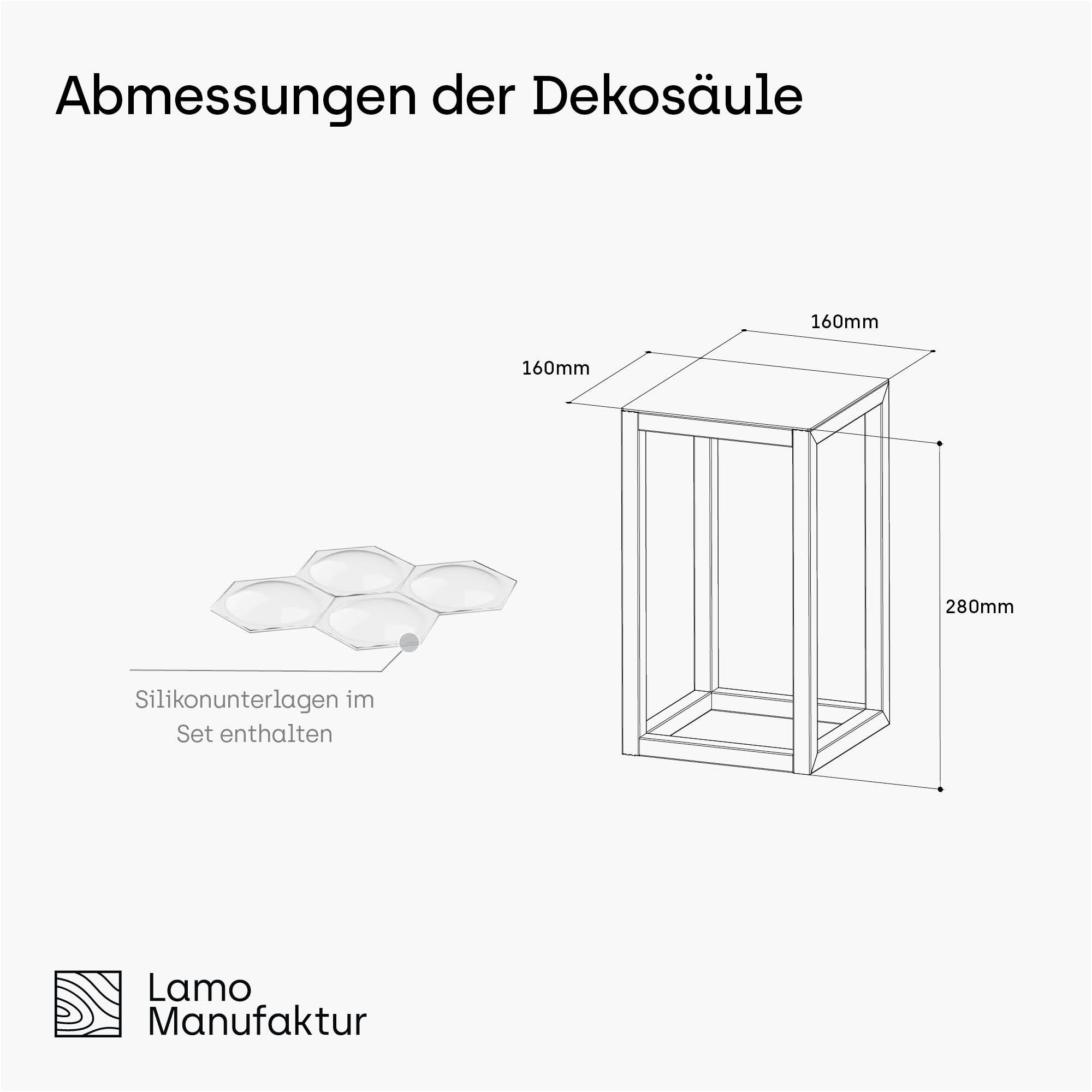 LAMO Manufaktur Blumenständer LAMO Manufaktur Blumenständer Anthrazit aus Metall 28cm (Dekorativer Metallständer, 1 St., 2-Teilig), Blumenständer modern, für Sk – Bild 3 von 5
