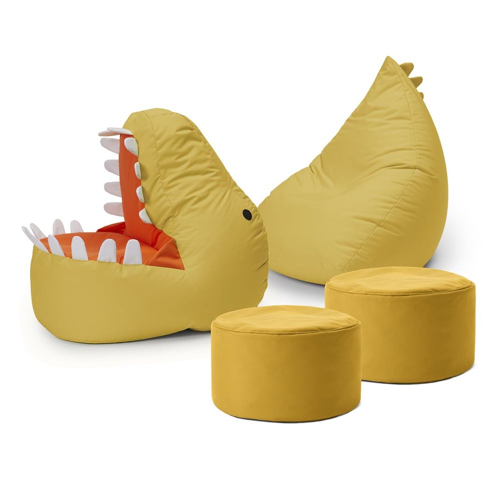 Lumaland Sitzsack Kinder Dino Kissen 90x90x70 günstig online kaufen